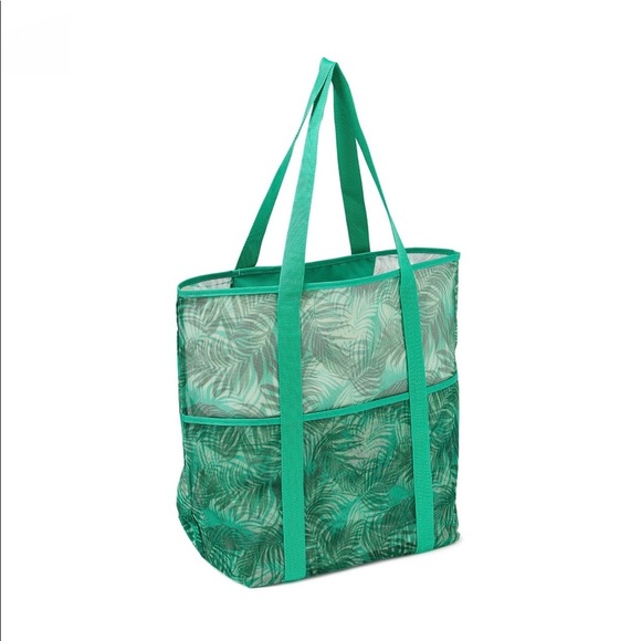 Mesh Beach Tote Bag Palm - Picture 3 of 4